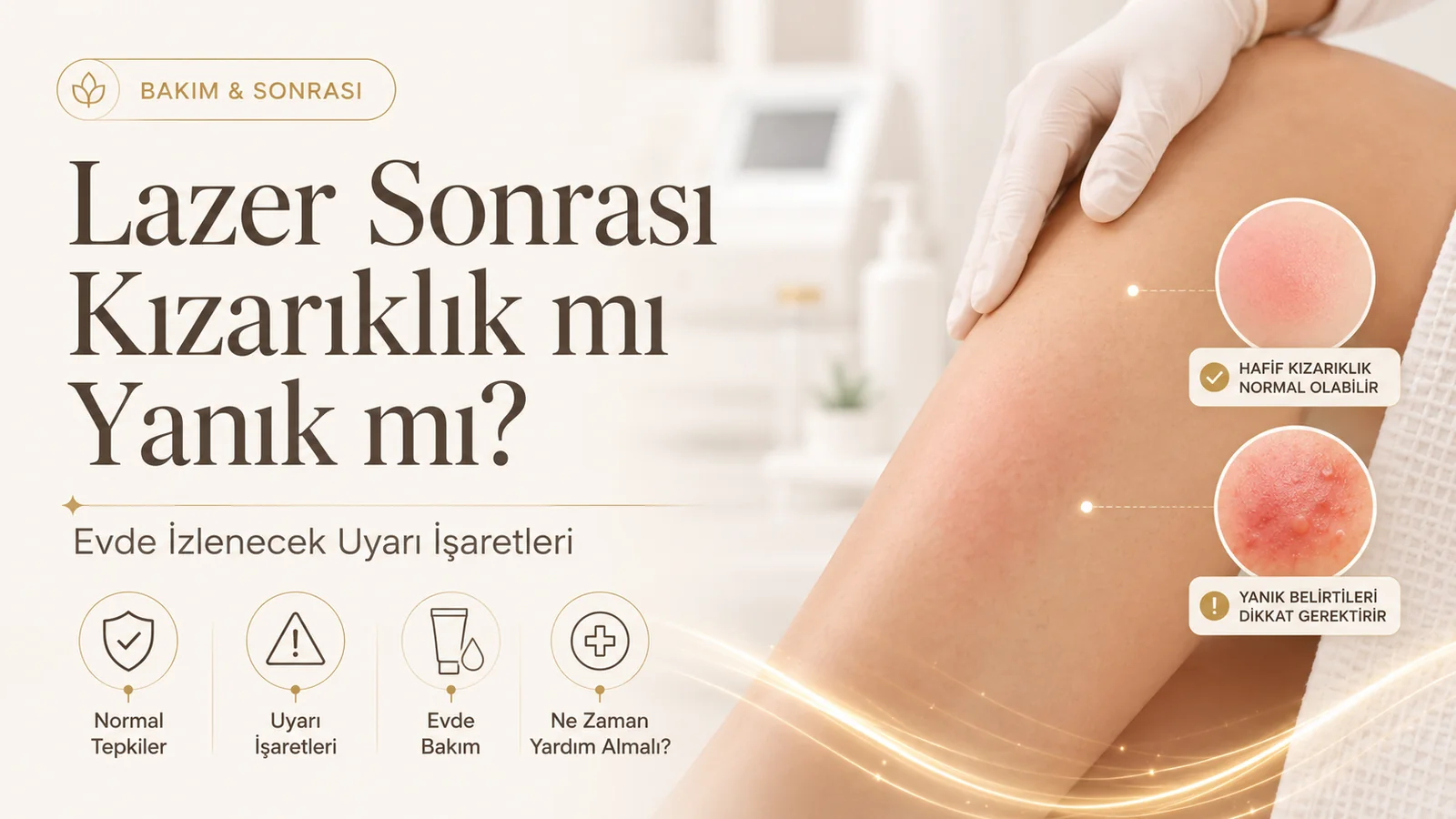 Lazer Sonrası Kızarıklık mı Yanık mı? Evde İzlenecek Uyarı İşaretleri